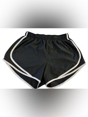 Nike Black Women's Athletic Shorts with White Trim medium